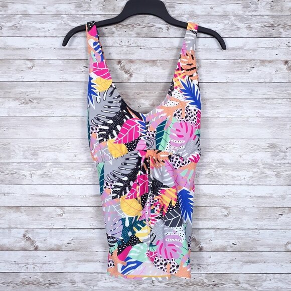 California Waves Tankini 22/24 Swim Top Tropical 261 - Picture 3 of 7